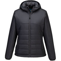 Portwest Professional Women's Hooded Insulated Baffle Jacket - Metal Grey