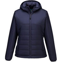 Portwest Professional Women's Hooded Insulated Baffle Jacket - Dark Navy