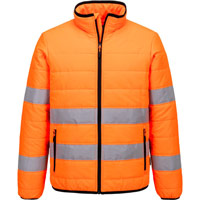 Portwest Hi-Vis Baffle Jacket - Orange/Black