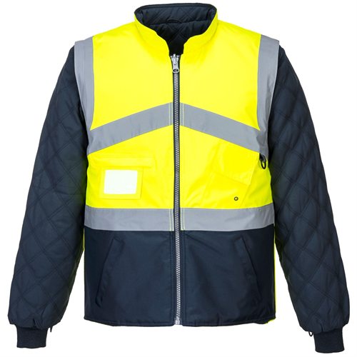 Portwest Hi-Vis 2-Tone Jacket - Reversible - Yellow/Navy