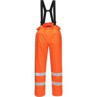 Portwest Bizflame Rain Unlined  Hi-Vis Antistatic FR Trouser - Orange