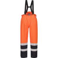 Portwest Bizflame Rain Hi-Vis Multi-Protection Trouser - Orange/Navy
