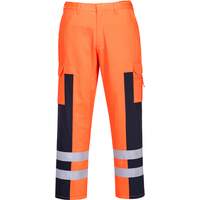 Portwest Hi-Vis Ballistic Trouser - Orange/Navy