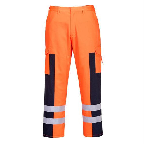 Portwest Hi-Vis Ballistic Trouser - Orange/Navy