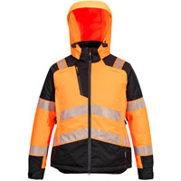 Portwest PW3 Hi-Vis Women's Winter Jacket (T162) - Orange/Black