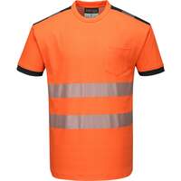 Portwest PW3 Hi-Vis T-Shirt S/S - Orange/Black