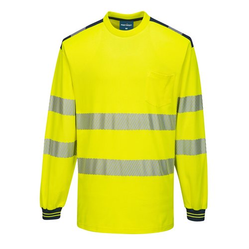 Portwest PW3 Hi-Vis T-Shirt L/S - Yellow/Navy