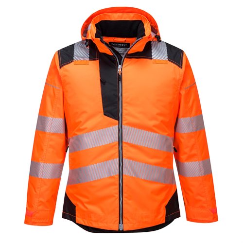 Portwest PW3 Hi-Vis Winter Jacket  - Orange/Black