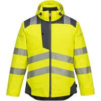 Portwest PW3 Hi-Vis Winter Jacket  - Yellow/Grey