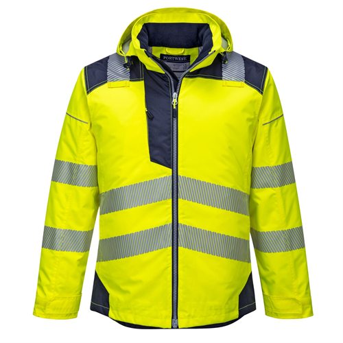 Portwest PW3 Hi-Vis Winter Jacket  - Yellow/Navy