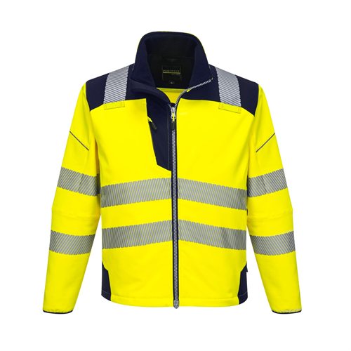 Portwest PW3 Hi-Vis Softshell Jacket - Yellow/Navy