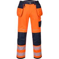 Portwest PW3 Hi-Vis Holster Work Trouser - Orange/Navy