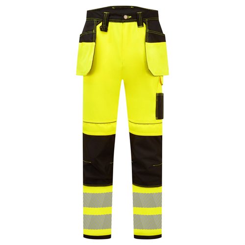 Portwest PW3 Hi-Vis Holster Work Trouser - Yellow/Black