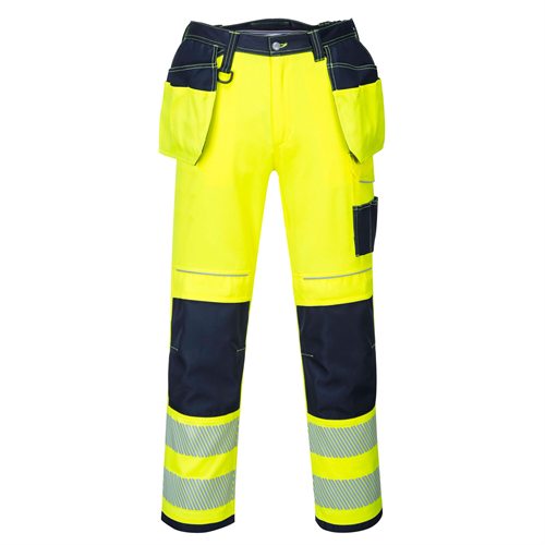 Portwest PW3 Hi-Vis Holster Work Trouser - Yellow/Navy