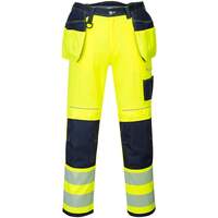 Portwest PW3 Hi-Vis Holster Work Trouser - Yellow/Navy Short
