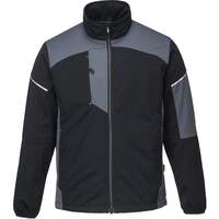Portwest PW3 Flex Shell Jacket - Black/Zoom Grey