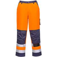 Portwest Lyon Hi-Vis Trouser - Orange/Navy Tall