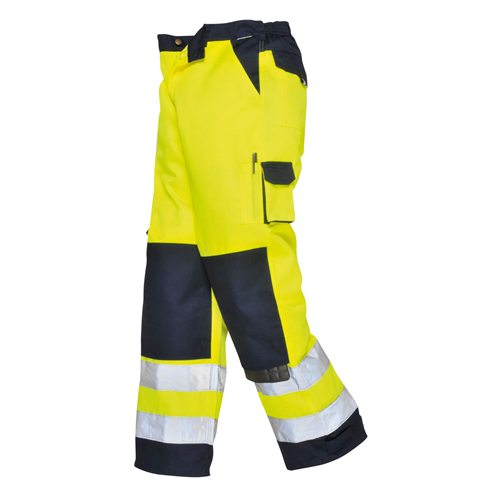 Portwest Lyon Hi-Vis Trouser - Yellow/Navy