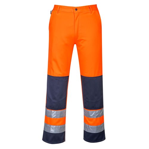 Portwest Seville Hi-Vis Trousers - Orange/Navy