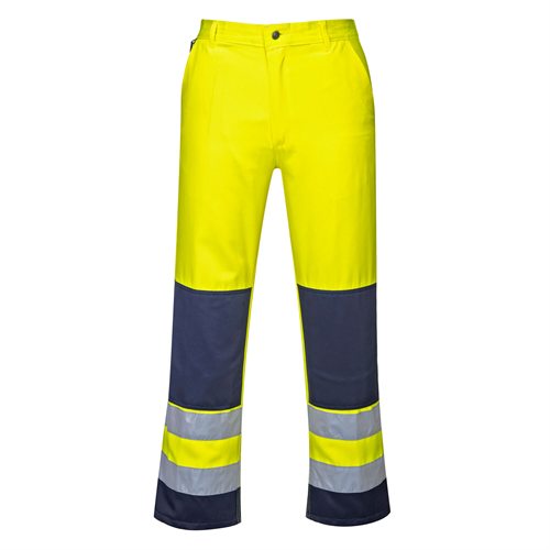 Portwest Seville Hi-Vis Trousers - Yellow/Navy