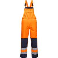 Portwest Girona Hi-Vis Bib & Brace - Orange/Navy
