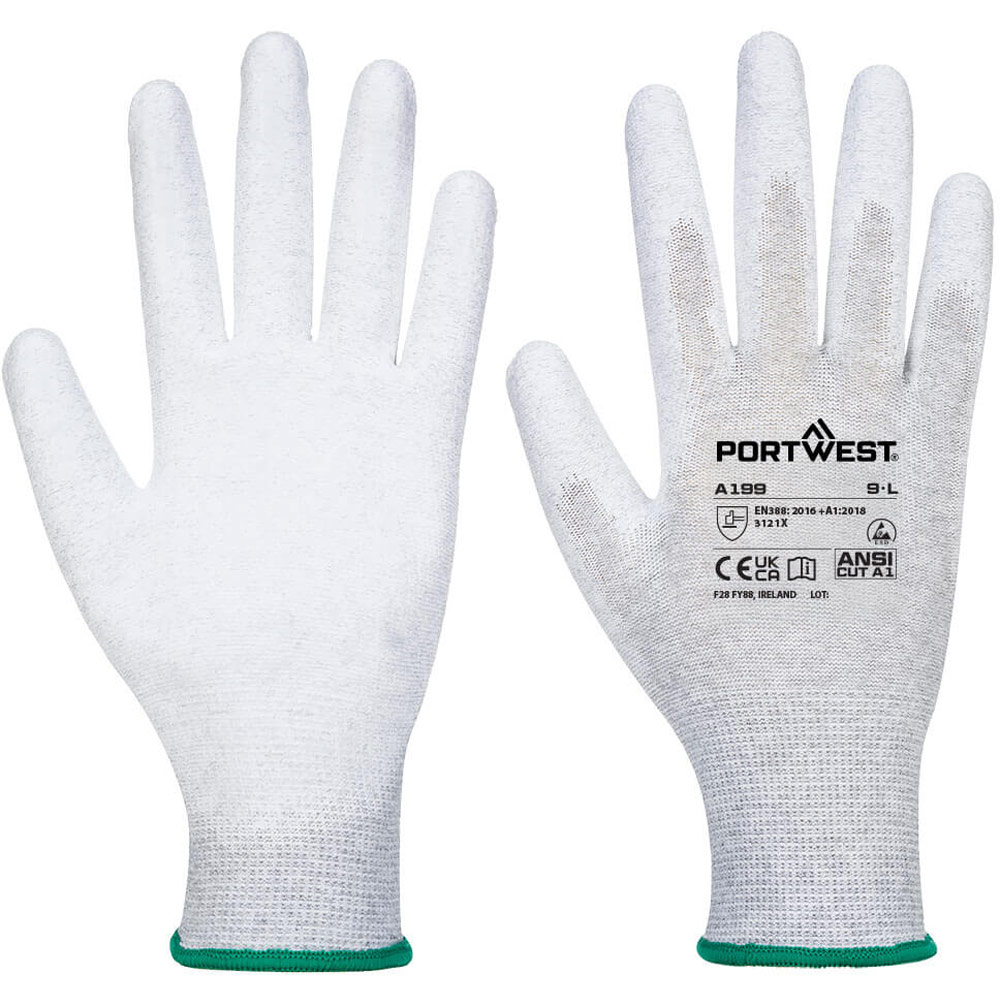 Portwest Grey Antistatic Pu Palm Essential Multipack (Pk12) - Xxl | 11