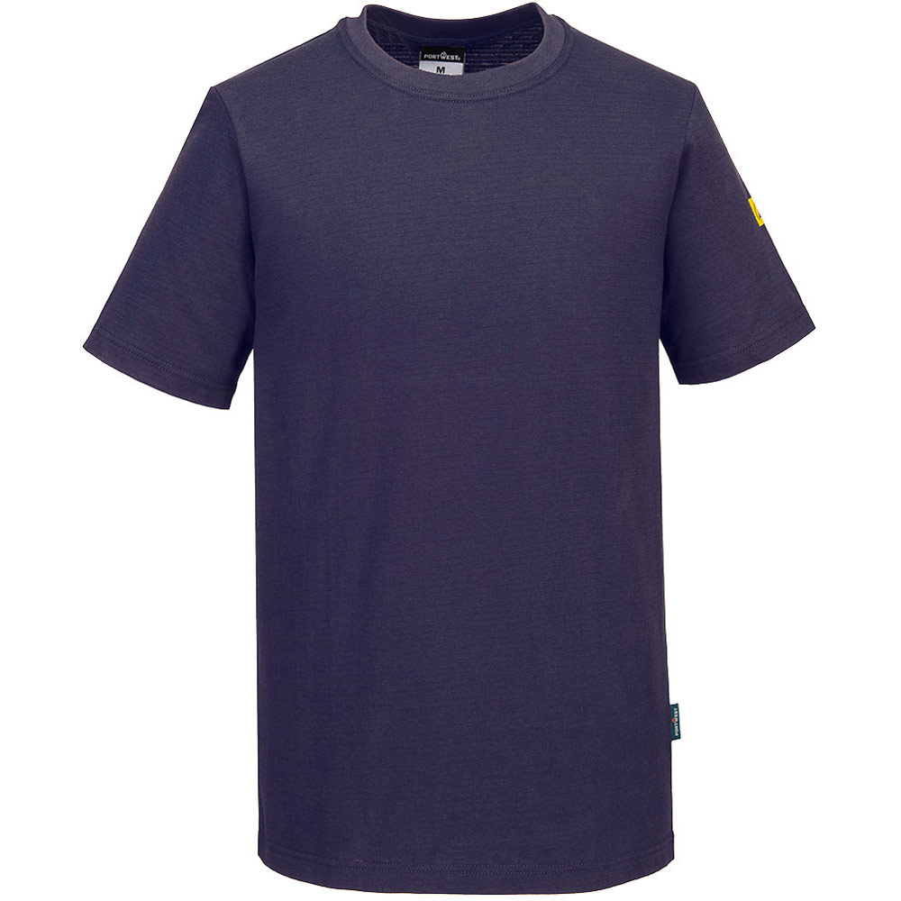 Portwest Dark Anti-Static Esd T-Shirt S/S - Navy - 5XL