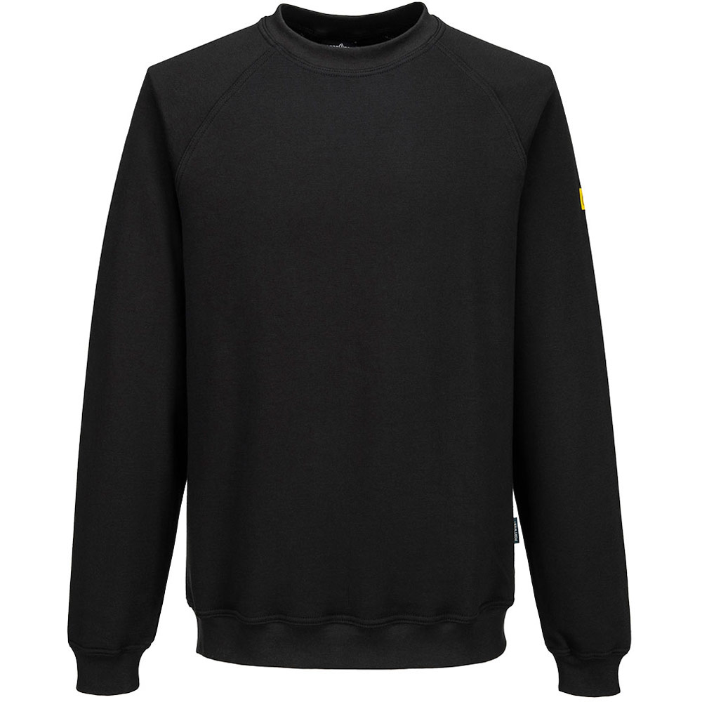 Portwest Black Anti-Static Esd Sweatshirt - 5XL