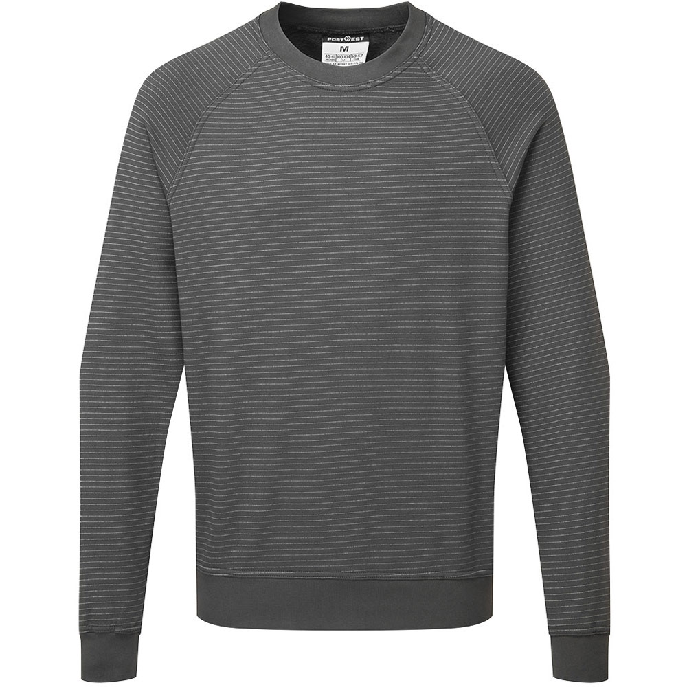 Portwest Grey Anti-Static Esd Sweatshirt - Zoom - Xs