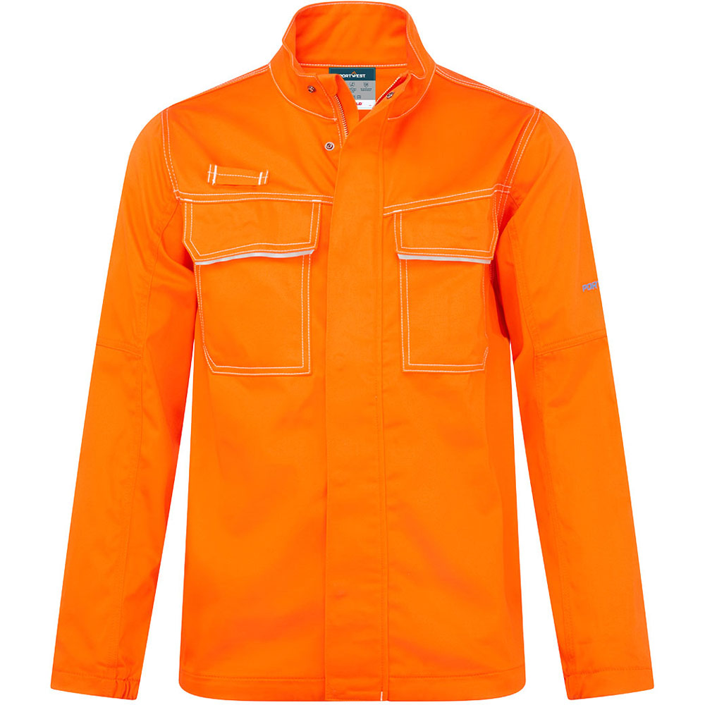 Portwest Orange Bizweld Work Fr Jacket - Large