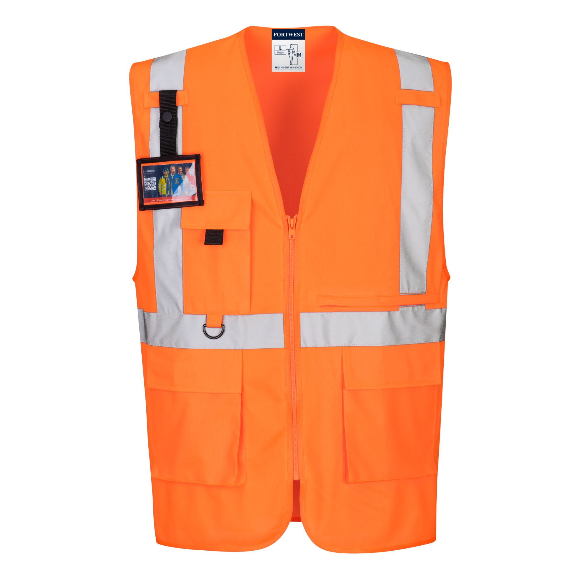 Portwest Hi-Vis Executive Vest With Tablet Pocket - Orange | The
