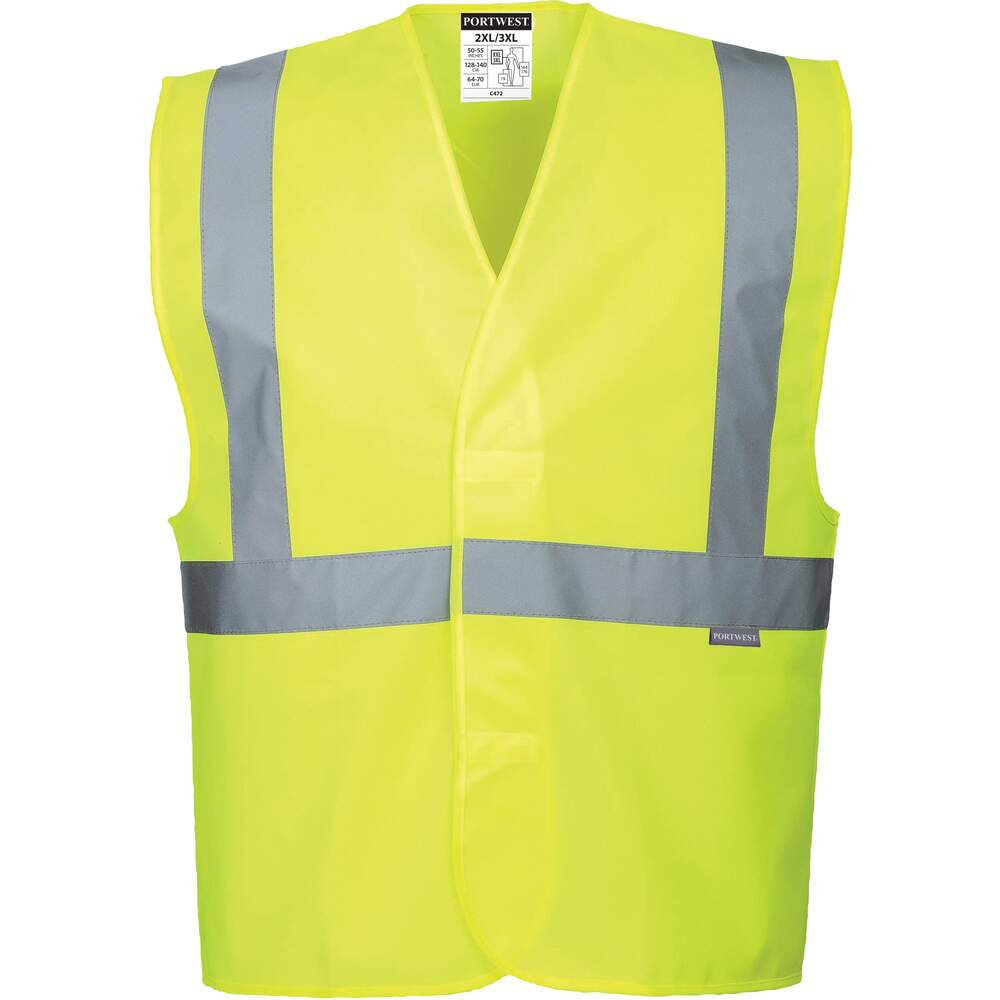 Portwest Hi-Vis One Band & Brace Vest - Yellow | The PPE Online Shop