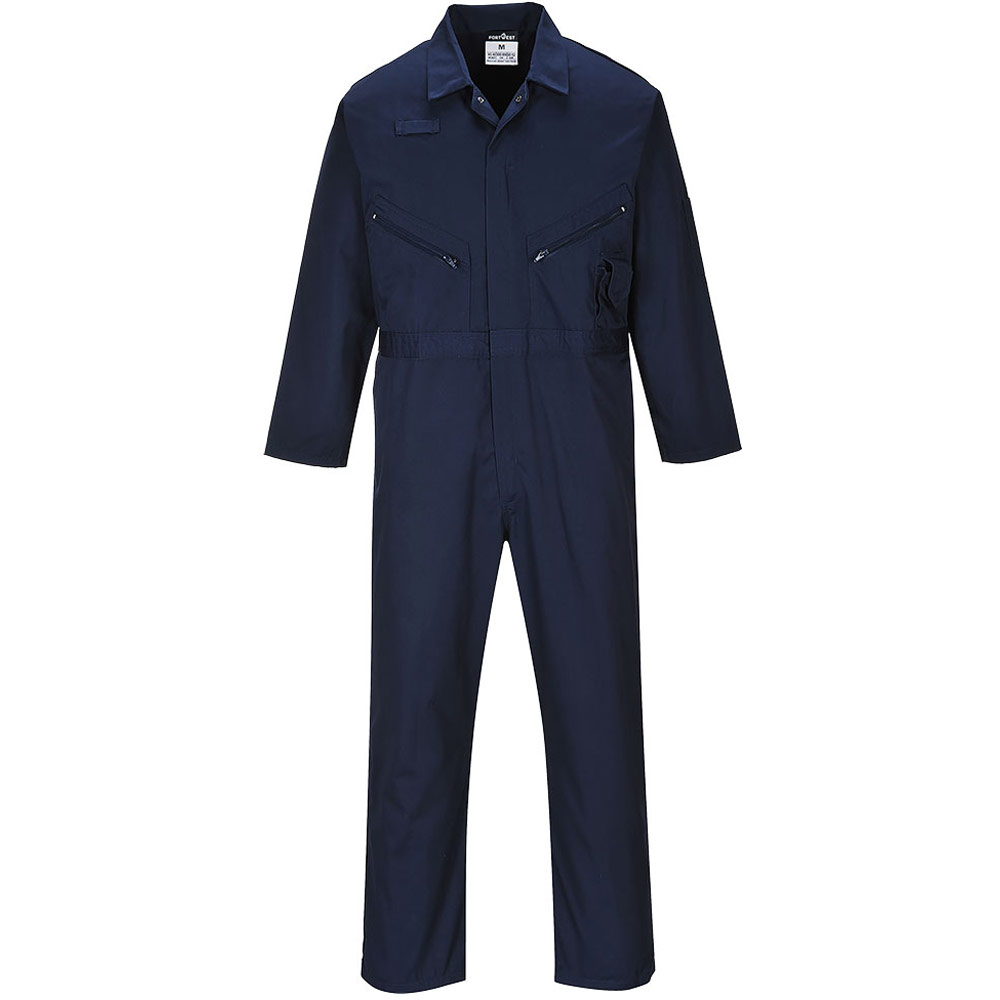 Portwest Dark Liverpool Zip Coverall - Navy - 3XL Tall