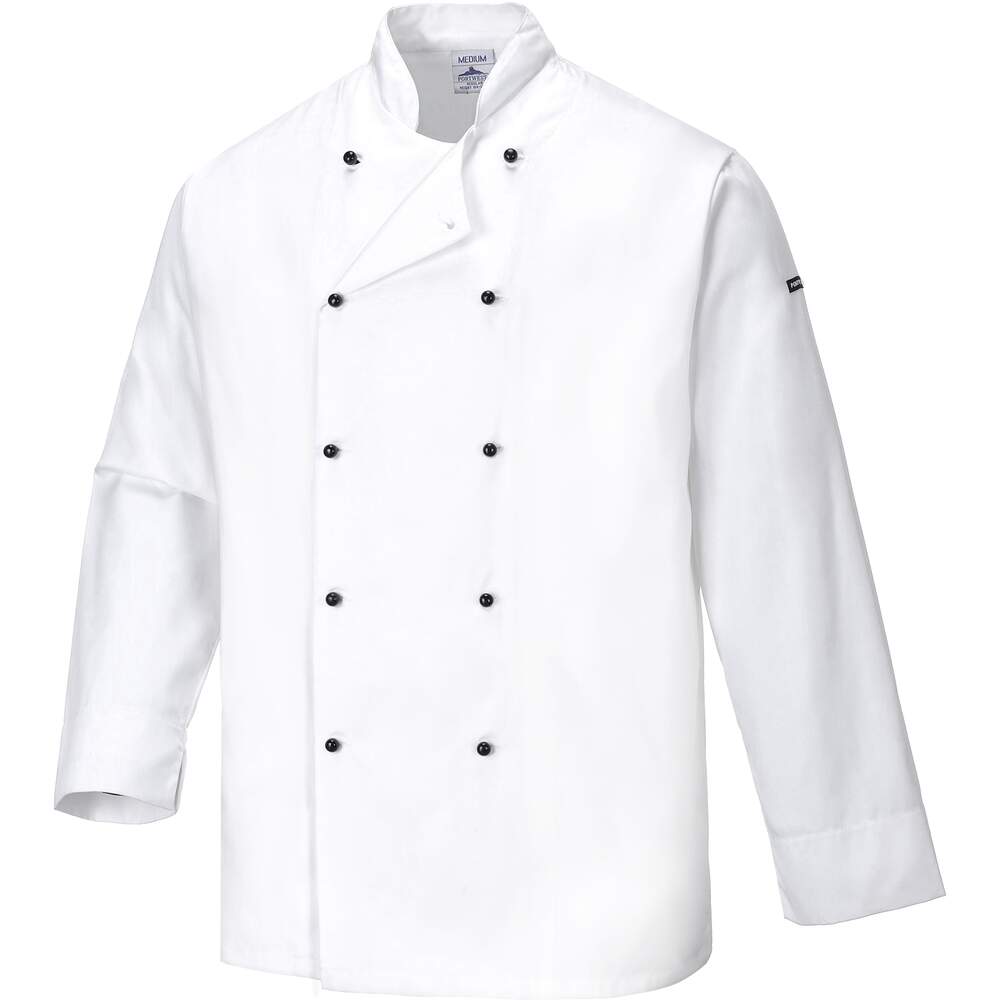 Portwest Cornwall Chefs Jacket - White 