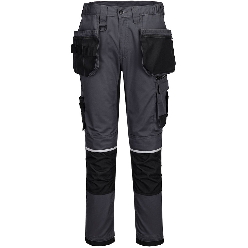 Portwest Grey Wx2 Eco Craft Holster Trousers - Metal - 34 Short