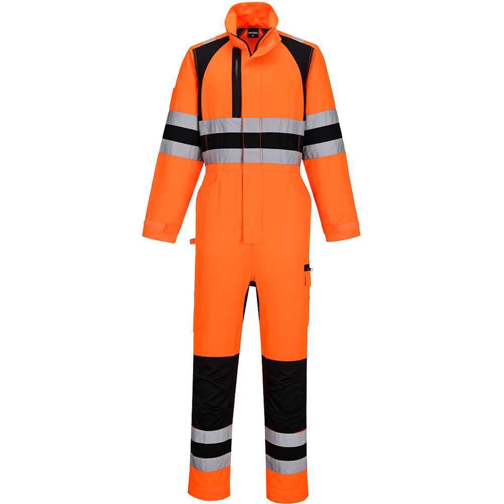 Portwest Orange/Black Wx2 Eco Hi-Vis Coverall - Small