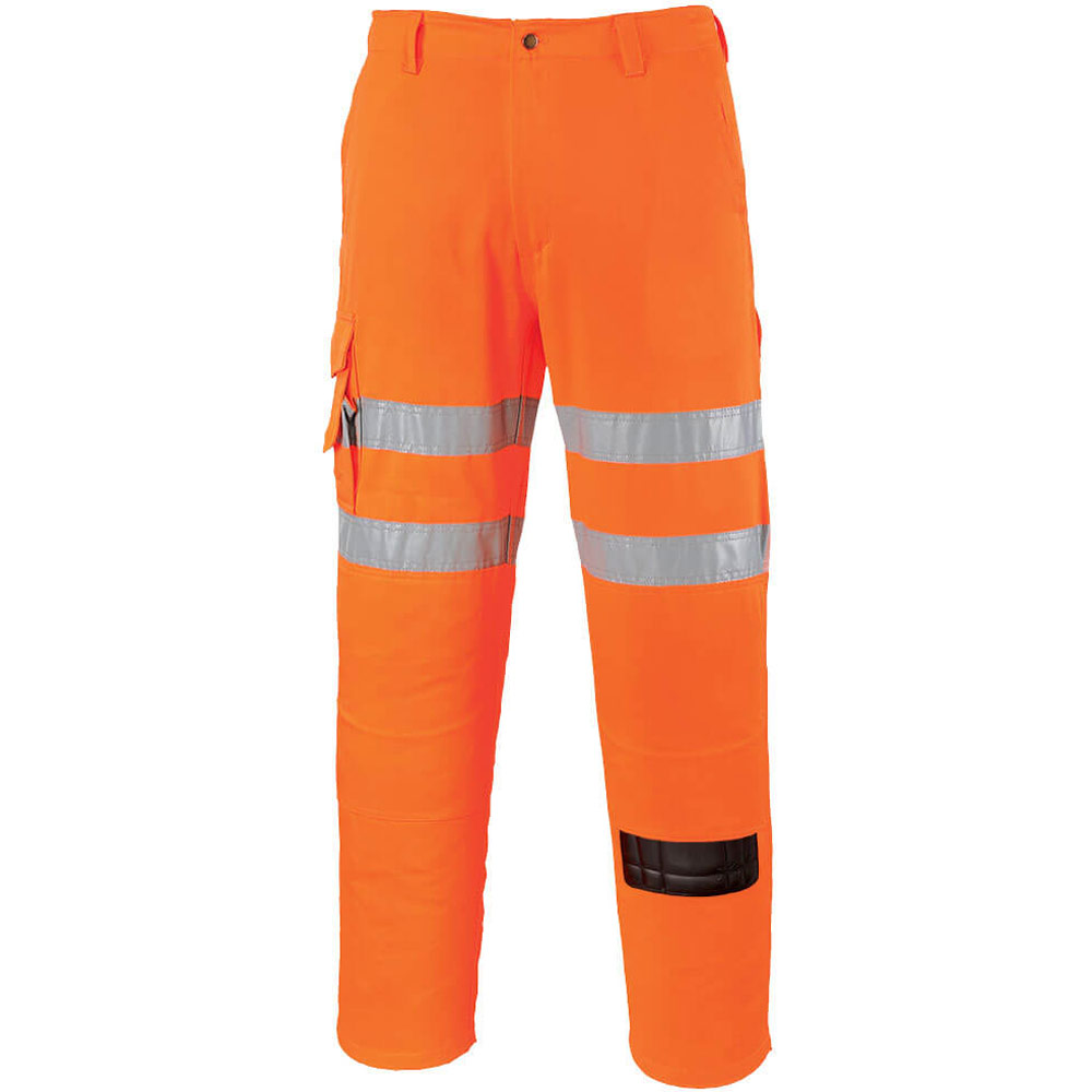 Portwest Orange Es1 Essential Hi-Vis Work Trouser - 38 Short