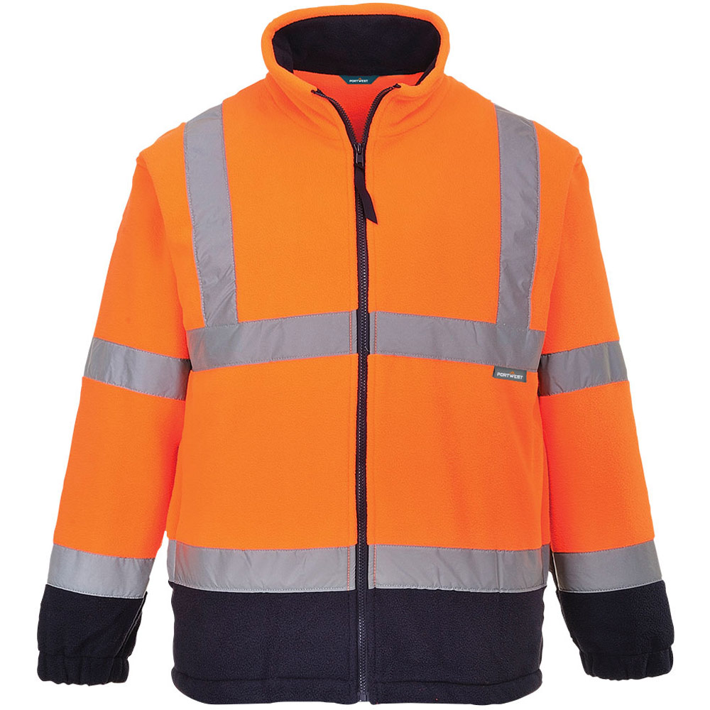 Portwest Orange Es1 Essential Hi-Vis Contrast Fleece - /Navy - 5XL