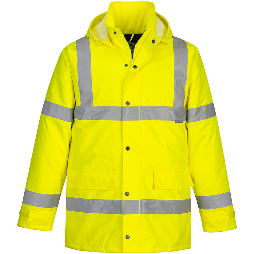 Portwest Yellow Essential Hi-Vis Winter Traffic Jacket - 5XL