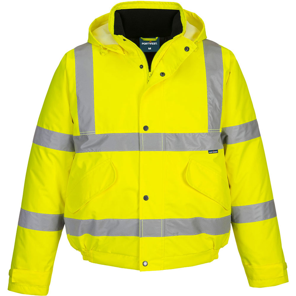Portwest Yellow Es1 Essential Hi-Vis Winter Bomber Jacket - Xxl