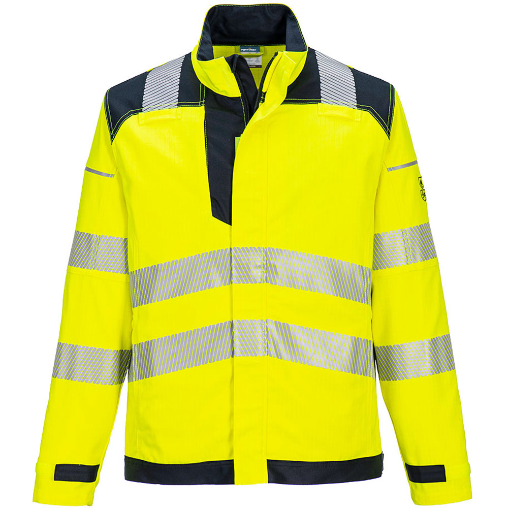 Portwest Yellow Pw3 Modaflame Work Hi-Vis Multi-Norm Fr Jacket - /Navy - 3XL