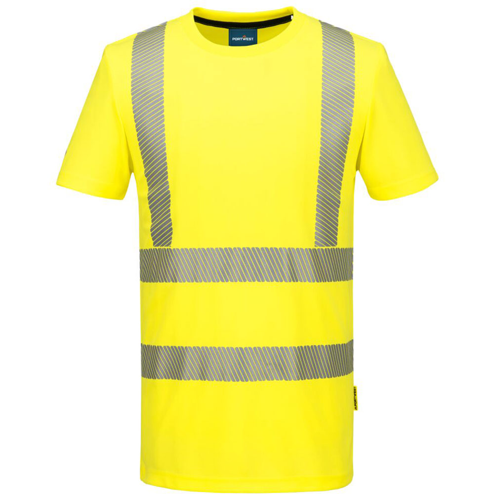 Portwest Yellow Kx3 Hi-Vis Sports T-Shirt S/S - 4XL