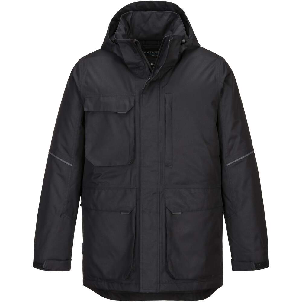 Portwest KX3 Parka Jacket - Black | The PPE Online Shop
