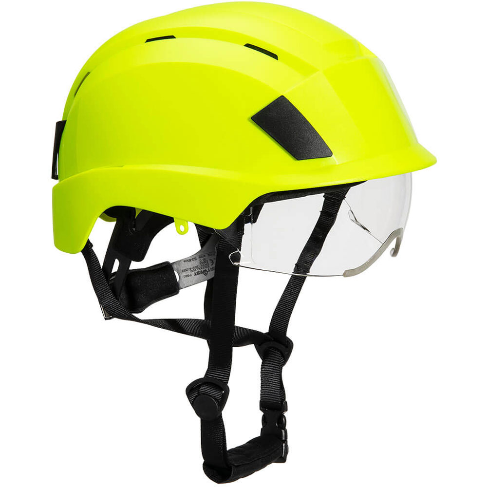 Portwest Yellow Integrated Visor Helmet