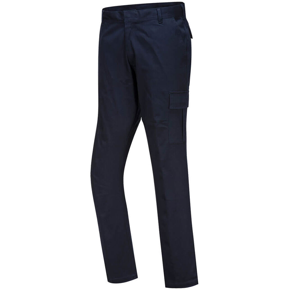Portwest Dark Stretch Slim Fit Combat Trousers - Navy - 40 Short