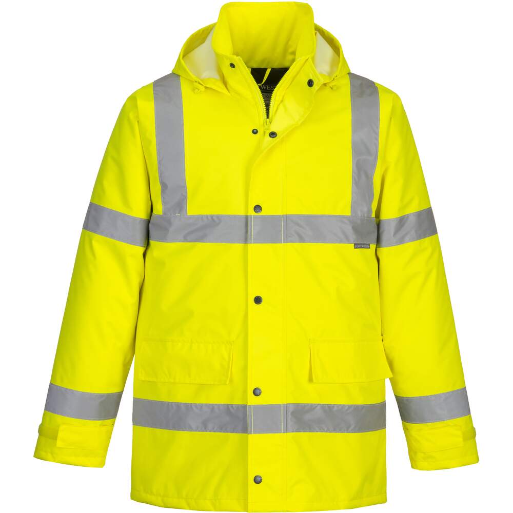 Photos - Safety Equipment Portwest Hi-Vis Traffic Jacket - Yellow - 8 XL S460YER8XL 