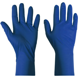 Supertouch Diamond Grip Nitrile Gloves - Blue