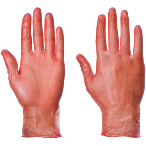 Supertouch Powderfree Vinyl Gloves - Red