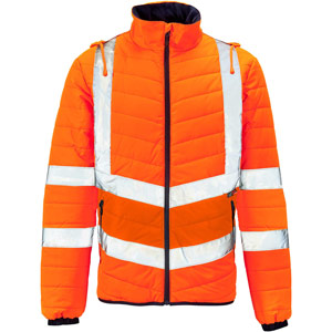 Supertouch Hi Vis Puffer Jacket - Orange