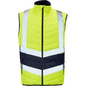 Supertouch Hi Vis 2 Tone Puffer Bodywarmer - Yellow